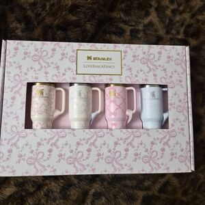 Stanley LoveShackFancy Pink and Blue Mug Set Ornamemts